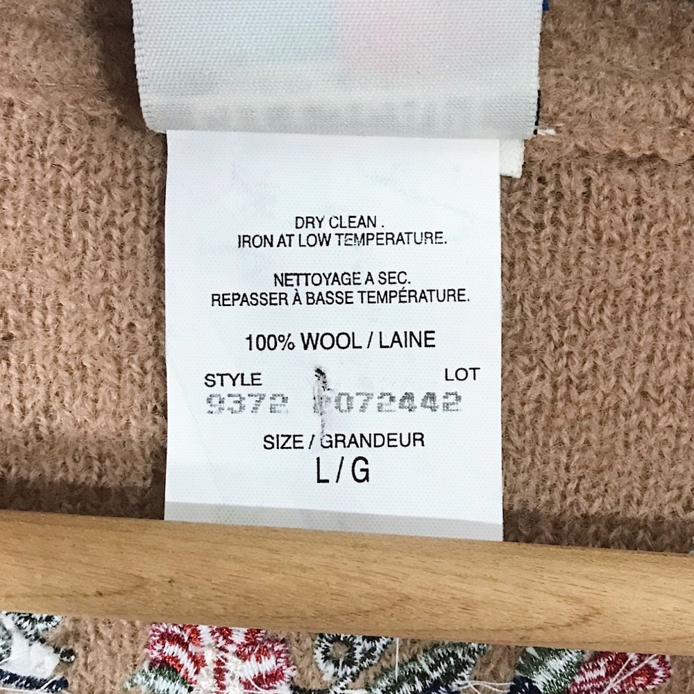 Vintage City Scape Slouchy Embroidered Wool Coat - Picture 8 of 8